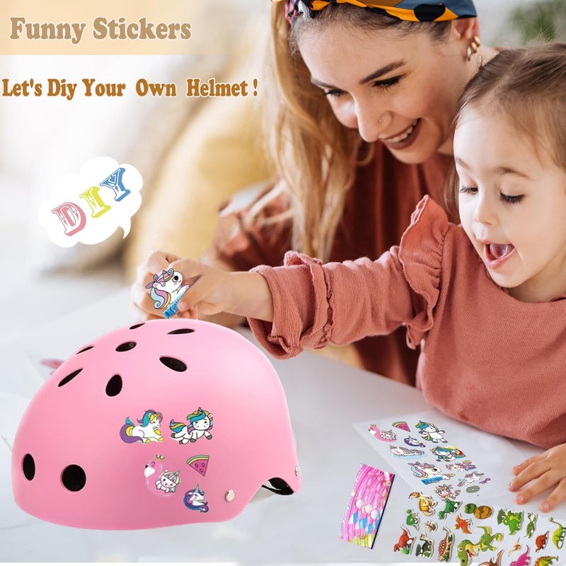 FOOKCIAN Kids Helmet,Toddler Skateboard Helmets for Ages 2-3-5-8-14 Years Boys Girls with Knee and Elbow Pads Wrist Guards fit Roller Skates,Skateboarding,Skating Scooter Adjustable Kids Helmet - Image 2